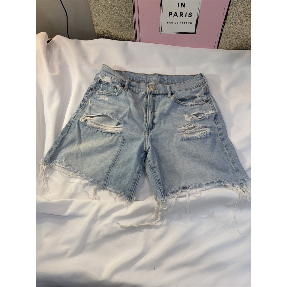 AMERICAN EAGLE WOMEN AE Mom Shorts DENIM BAGGY SHORT SKATER SHORTS 10 Boho 571